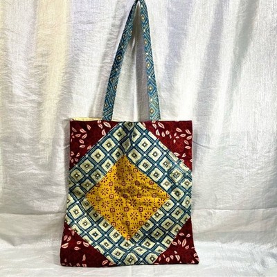 FAIRTRADE: Justice, Peace Love Multicolor Patterned Shoulder Boho Tote Bag