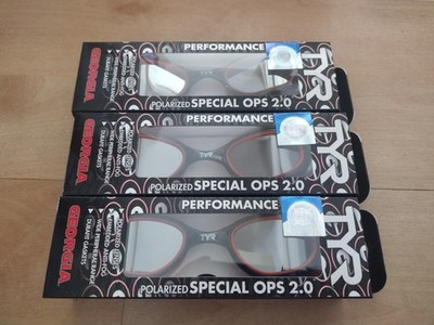 Brand New TYR Special Ops 2.0 Polarized Swim Goggles Georgia University 3 Pairs
