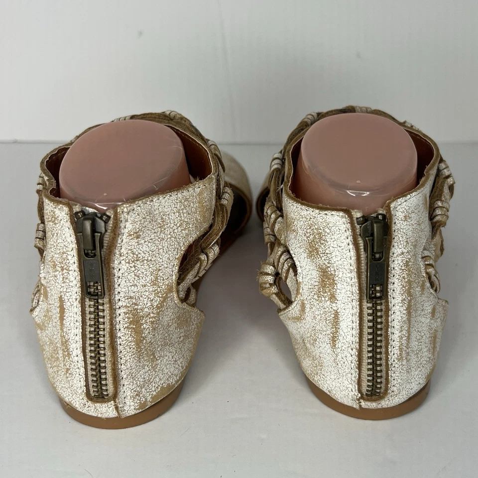 NWOB! Naughty Monkey Loop D Loop Off White Open Toe Women's Flat Sandals SZ 9.5 - Image 4 of 4