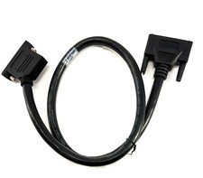 E119932 Longwell 33  BLACK CABLE DB25-PIN FEMALE MOLDED TO DB25-PIN MALE NEW 