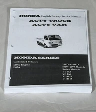 Honda Kei Truck Van Acty Street HA3 660cc E07A Engine Service Shop Repair Manual