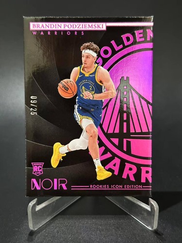2023-24 Panini Noir Brandin Podziemski Rookie Icon Edition /25 Warriors - Bild 1 von 2