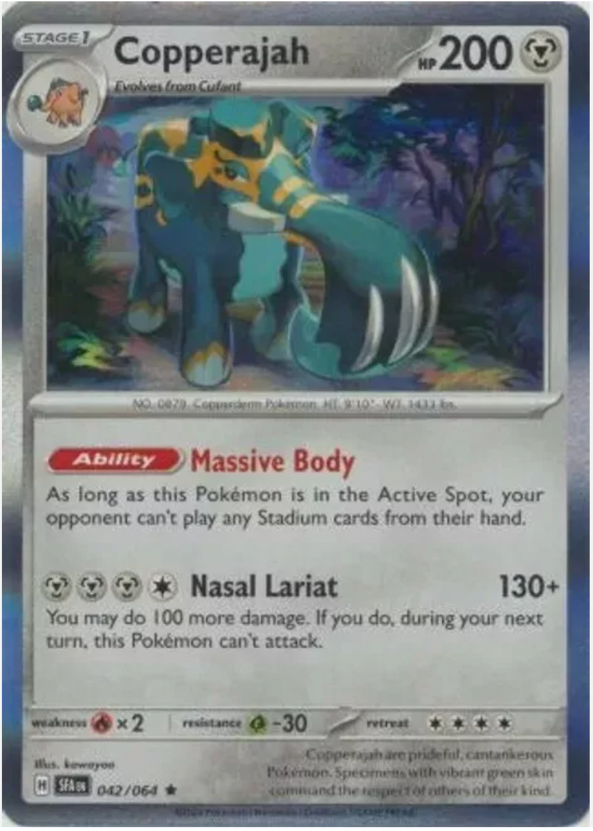 Pokemon - Copperajah - 042/064 - Holo Rare - Shrouded Fable Pokemon - Copperajah - 042/064 - Holo Rare - Shrouded Fable