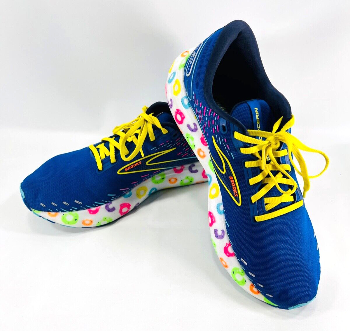 Brooks Glycerin 20 Blue/Peacoat/Yellow Men's Running Sneakers - Size 12 Medium D