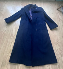 Vintagforstmann Central Park Dry Clean Only Made In Usa 100% Wool Navy Long Coat