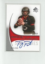 2010 SP Authentic #158 Tony Pike  RC  Auto  003/599   E50A