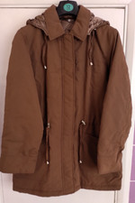 Bhs Hazel Padded Hooded Microfibre Soft-touch Zip Fasten Coat Uk Size 12.