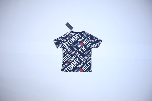Tommy Hilfiger In Charge Navy Blue Short Sleeve T-Shirt All Over Print Boys Sz 4 - Picture 3 of 8