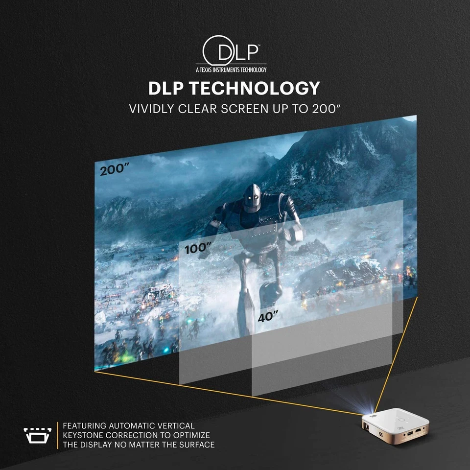 KODAK Luma 350 Portable Projector, Wireless Ultra HD Pico Projector - Image 4 of 4