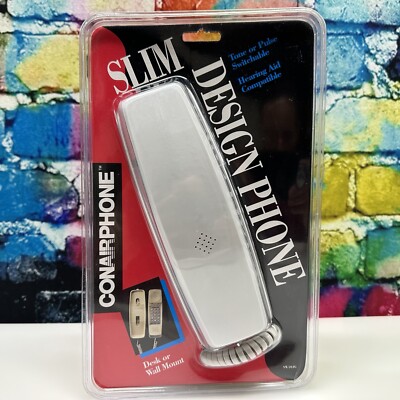Conairphone Slim Design Phone Desk or Wall Mount Model # SW104TG Landline New
