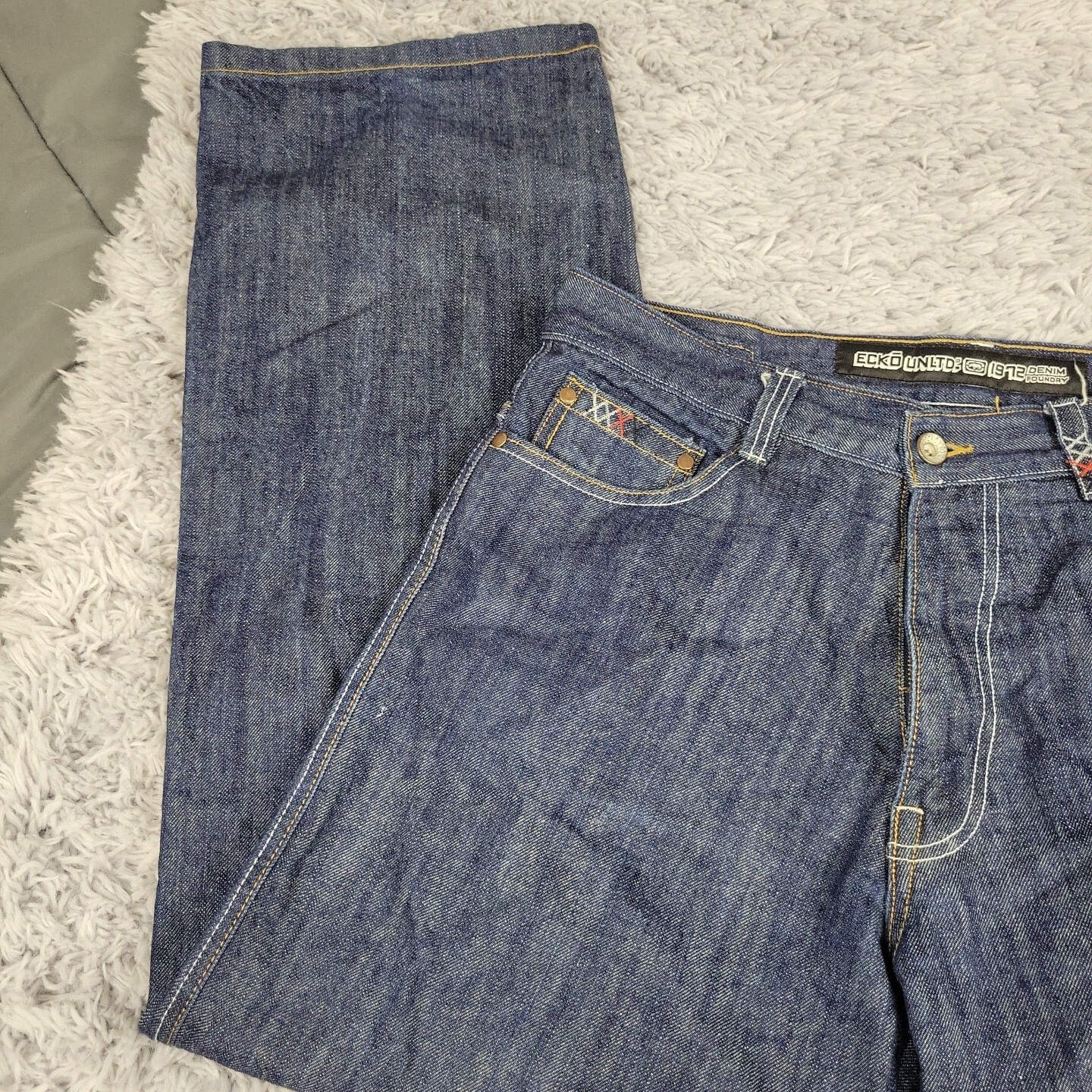 Ecko Unltd Pants Jeans 1972 Baggy Loose Fit Classic D… Gem