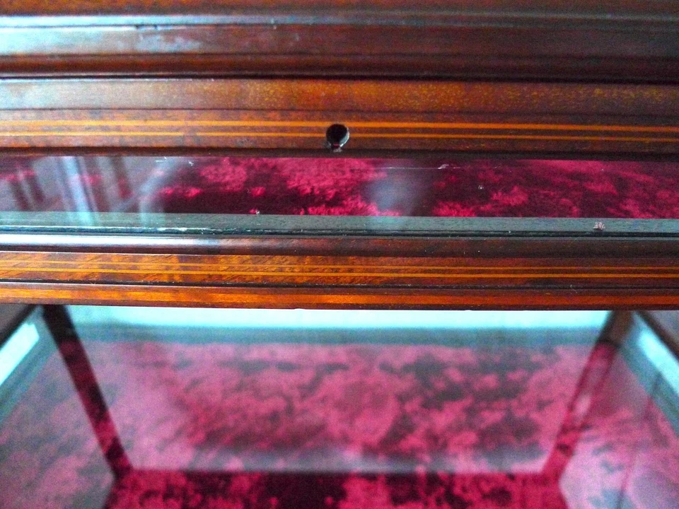 Mesa de mayordomo vitrina de dos niveles de caoba Hepplewhite siglo XIX Foto 4 de 4