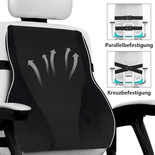 Zuhause Rückenkissen, Memory Foam Lendenkissen Orthopädisch für Bürostuhl & Auto - Bild 7 von 24