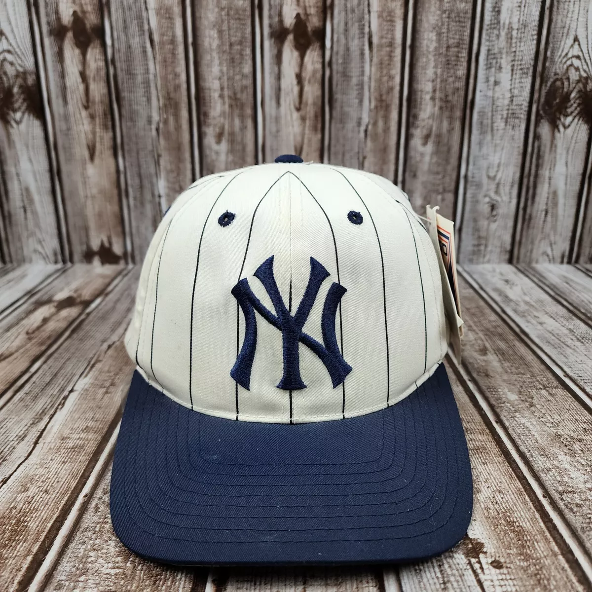 Vintage 90s New York Yankees Pinstripe Hat Logo Athletic 7 MLB Snapback  W/tag