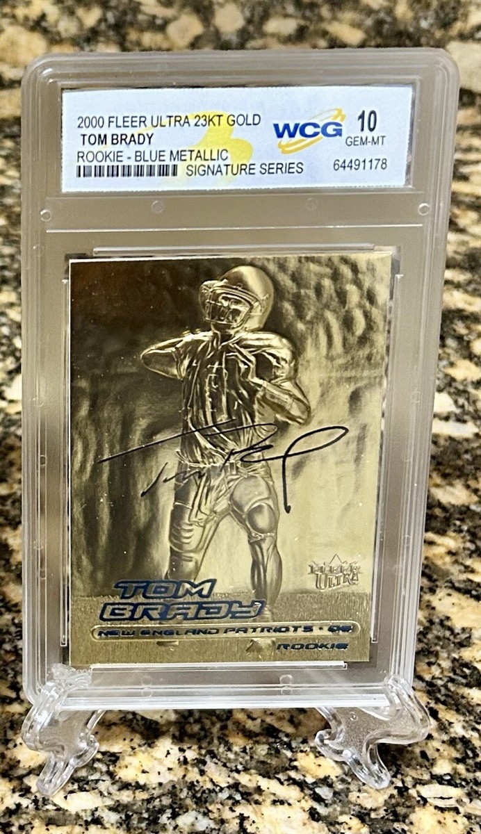 TOM BRADY 2000 FLEER Signature Series GEM-Mt 10 23KT GOLD ROOKIE