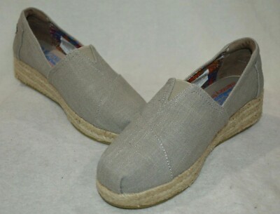 bobs wedge canvas shoe