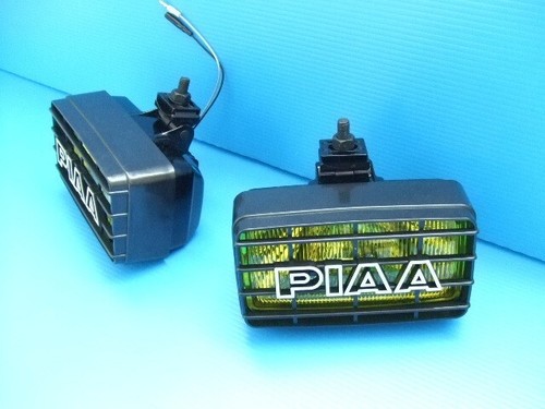 JDM Vintage PIAA 110 H3 Square Fog Lights Yellow Housing Japan NOS - Picture 6 of 9