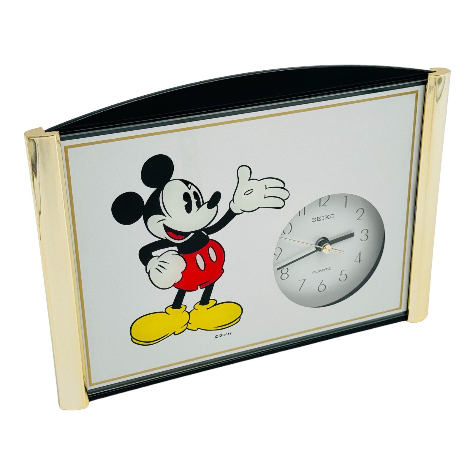Seiko Mickey Mouse & Co Table Desk Mantel Clock RARE 5.5” X 8”