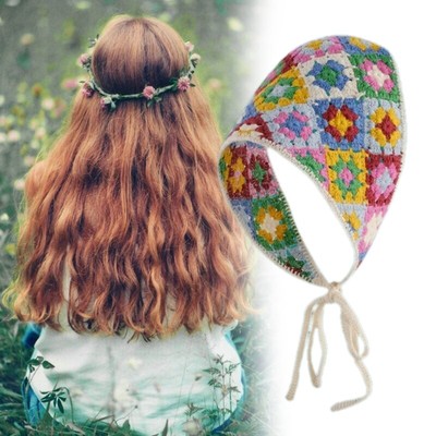Soft and Comfortable Crochet Flower Pattern Hairband Suitable for All Head Sizes