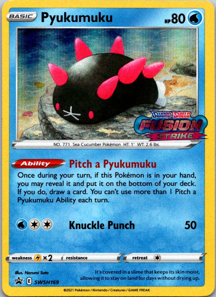 Pyukumuku - SWSH169 Sword & Shield Promo NM Pokemon TCG