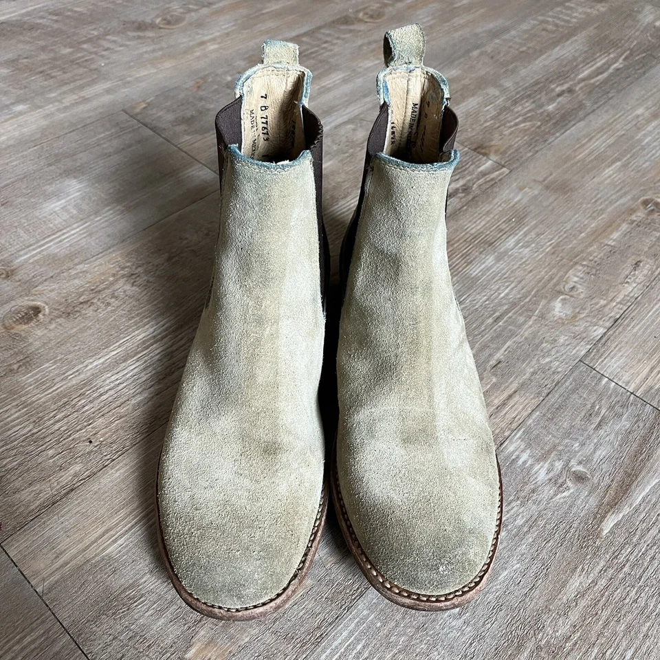 Botas Chelsea Frye Tostadas Gamuza Botines Sin Cordones para Mujer Talla 7 B Foto 2 de 4