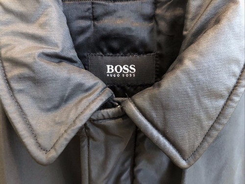 HUGO BOSS Men's Coat Winter Jacket Size 52 M/L Black Nylon Removable Wool Liner - Picture 6 of 12