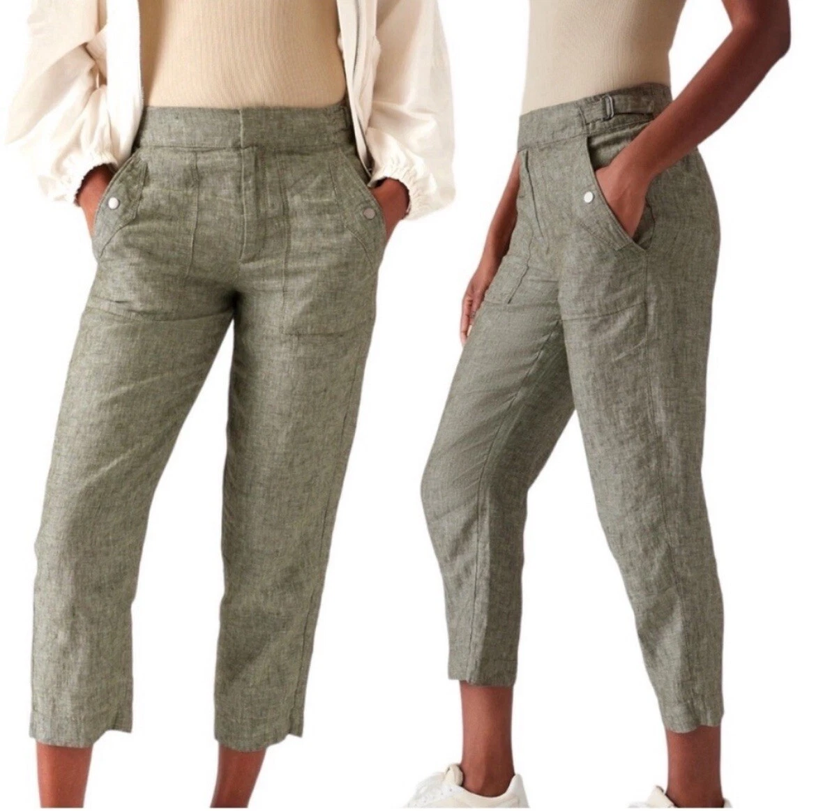 NWT Athleta Voyager Linen Pant Size 18