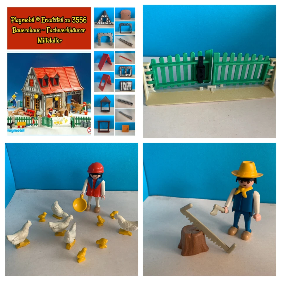 fb3- Playmobil Ersatzteile 3556 3716 Bauernhaus Farm Fachwerk - Auswahl - Bild 2 von 2