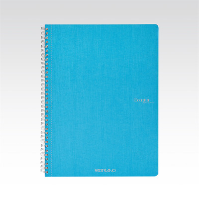 Pack of 5 Maxiquaderno Ecoqua A4 1r Spiral 70 sheets 90g Turquoise | Fabriano