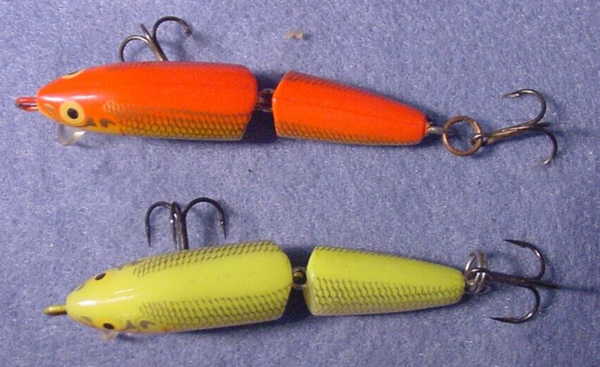 2 Rapala J05 Jointed Floating 2 1/4" (1) Gold Fl. Orange (1) Silver