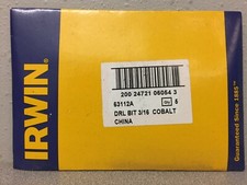 Irwin 63112A 3/16 in. x 3-1/2 in. L Cobalt Steel Drill Bit 5 Pack