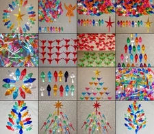 Ceramic Christmas Tree Bulbs Small Med/Large Extra Large Twist Stars *FREE SHIP*