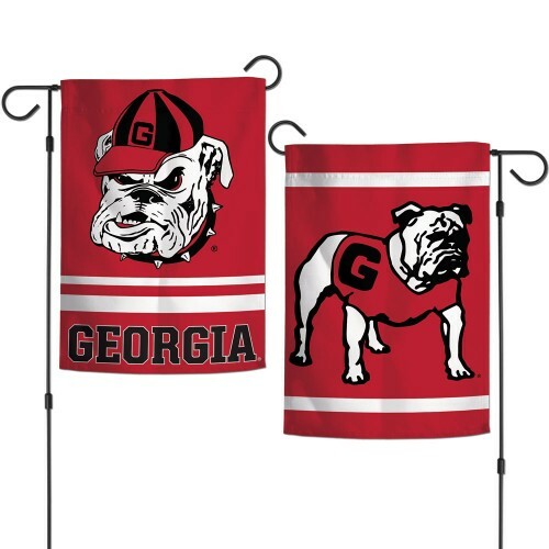 BULLDOGS UGA COLLEGE VAULT 2 SIDED GARDEN FLAG 12"X18" YARD