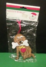 Vintage Kurt Adler Dog With Bone Christmas ornament NEW IN PACKAGE RARE 
