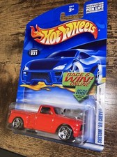 VTG Hot Wheels 2002 First Editions Custom '69 Chevy Red 1969 Pickup 1:64 52916