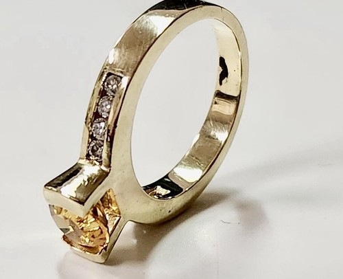 John Atencio 18K Yellow Gold Ring Yellow Citrine 0.84 Carat diamonds Size 5 - Picture 7 of 8