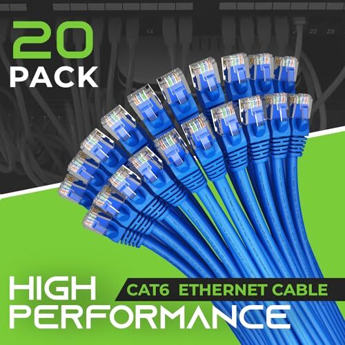 Maximm Cat 6 Ethernet Cable - 100 Ft High-Speed LAN, Internet, Patch & Network Cable