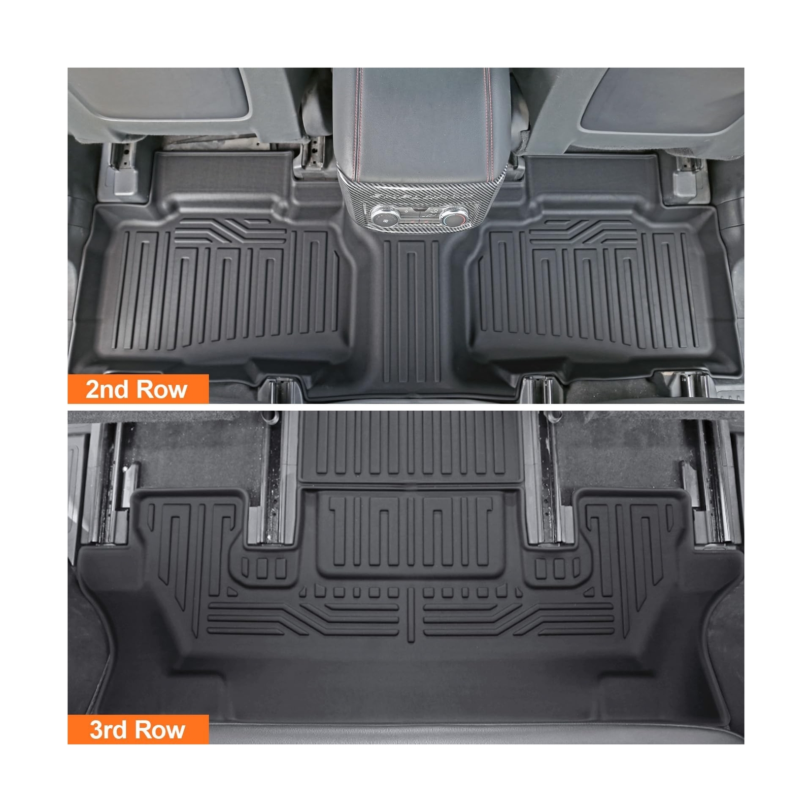 Floor Mats for 2020-2024 2025 Ford Explorer (6-seat), All Weather TPE Floor M...