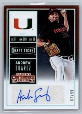 2015 Contenders College Ticket #31  Andrew Suarez /99 Draft Ticket (Black/Blue)