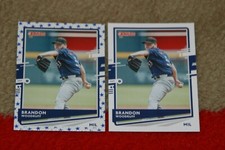 BRANDON WOODRUFF LOT OF 2 RC 2020 DONRUSS INDEPENDENCE & BASE #135 BREWERS