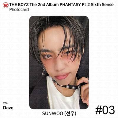 The Boyz Phantasy Pt.2 Sixth Sense Sunwoo Photocard Postcard KPOP