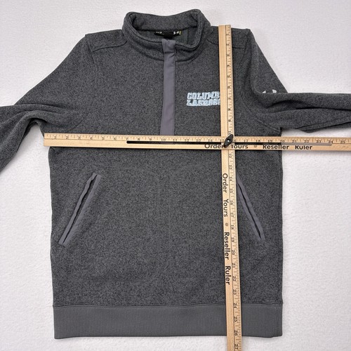 Columbia Lacrosse Pullover Womens Size Small Gray Under Armour 1/4 Zip Sweater - Picture 9 of 11