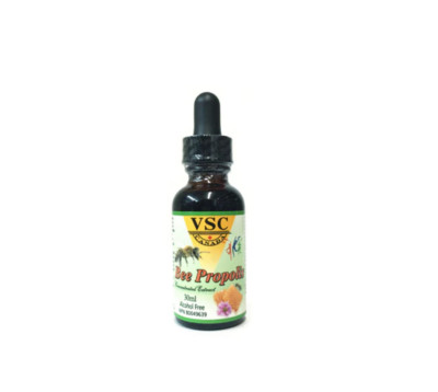 VSC 100% Pure Bee Propolis Alcohol Free Fight Colds Flus 200mg 1 fl. oz NEW