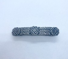Vintage Celtic Irish Design Silver tone Barrette 3.5  Heavy For Thick Hair
