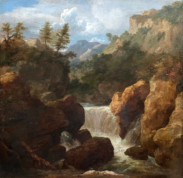 Fine Antique 19th Century Portait Of A Lady In A Landscape Oil