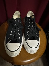 Converse Chuck Taylor All Star Low Black Canvas Women  s 7 Men  s 5 Sneakers