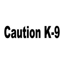 Caution K9 Dog Police Decal Sticker Black Die Cut Vinyl