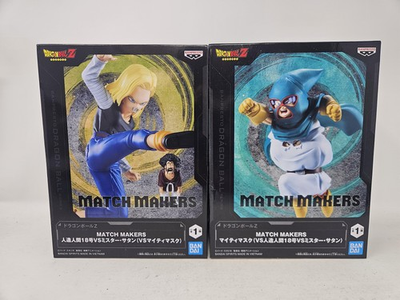 #ad Banpresto Dragon Ball Z Match Makers Android 18 Mr Satan Mighty Mask Figure $54.99
