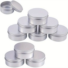 1Box 10Pcs 150ml Aluminum Tin Jars Round Aluminum Tin Cans Cosmetic