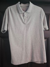Saddlebred Perfect Polo Gray Short Sleeve Classic Polo Shirt Size S